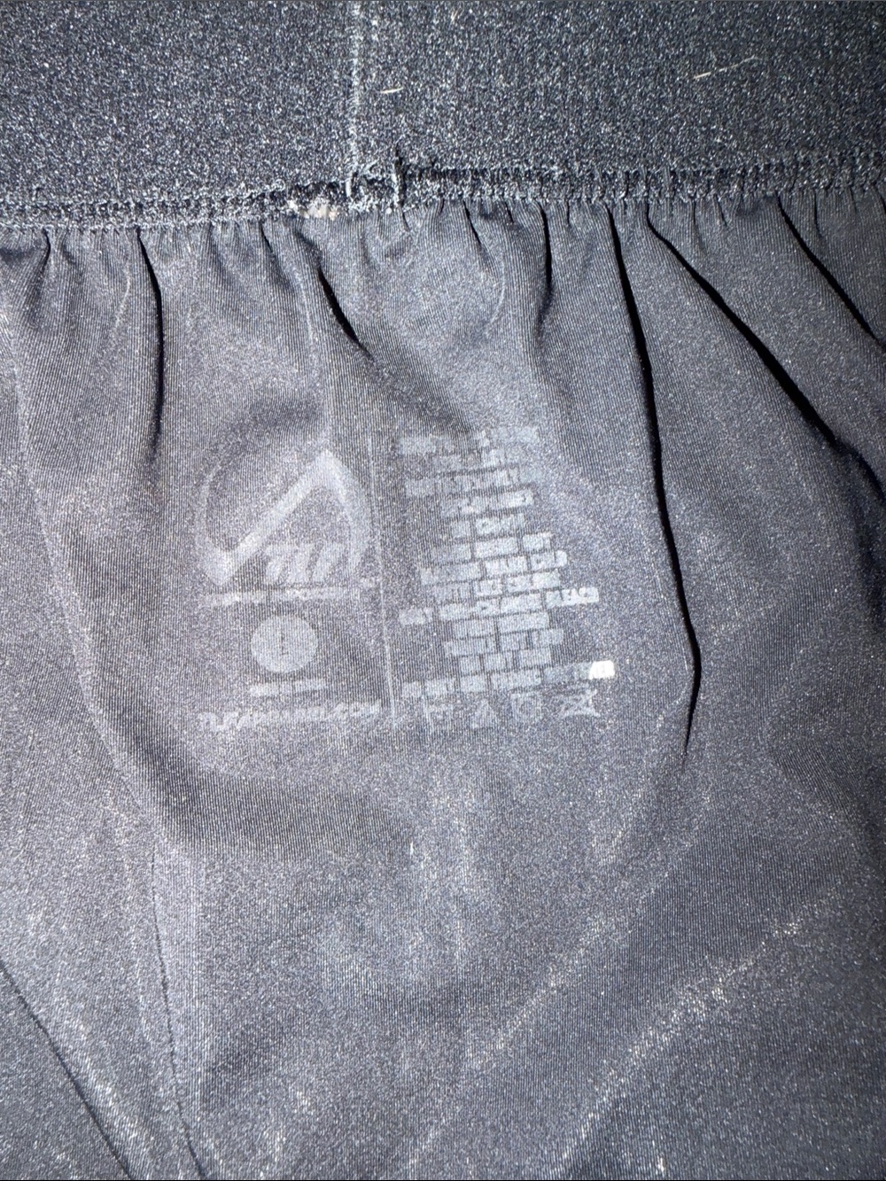 Men's Two-Tone Athletic Running Shorts in Black & White - Picture 7 of 7